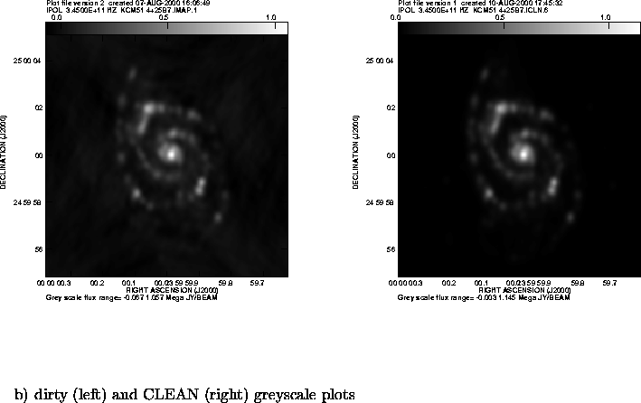 \begin{figure}
\vspace{3.6in}
\special{psfile=/wine/alma/myarea/KCM51_4+25B7.IMA...
...578pt}{~~~~~~b) dirty (left) and CLEAN (right) greyscale plots}
\par\end{figure}