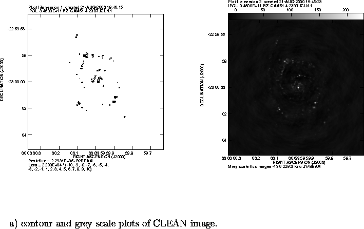 \begin{figure}
\par\vspace{3.6in}
\special{psfile=/wine/alma/myarea/CAM51_4-23B7...
...]{578pt}{~~~~~~a) contour and grey scale plots of CLEAN image.}
\par\end{figure}